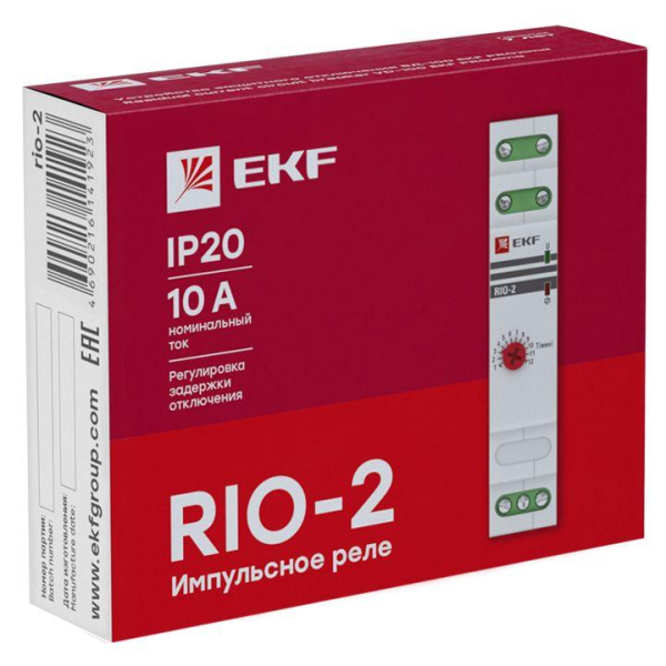 Реле импульсное с задержкой отключения RIO-2 PROxima EKF rio-2