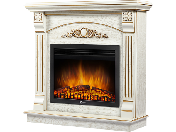 Портал Firelight Barocco 25 шпон белый дуб с золотой патиной