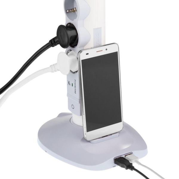 Стойка 16А IP20 2хUSB+microUSB+4х(2P+E) Leg 694614