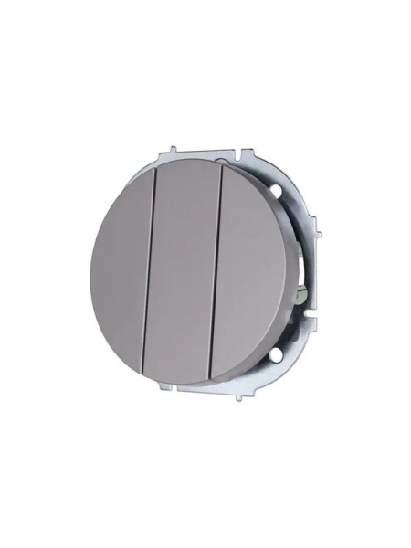 Выключатель 3-кл. СП OSEN механизм сер. матов. LEZARD 743-7488-109