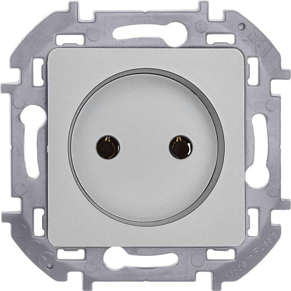 Розетка 1-м СП Inspiria 16А IP20 250В 2P механизм алюм. IEK 673712