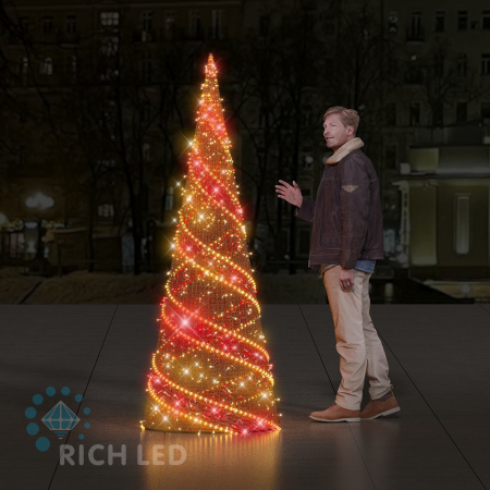Спиральная елка, 210*80 см, 24В