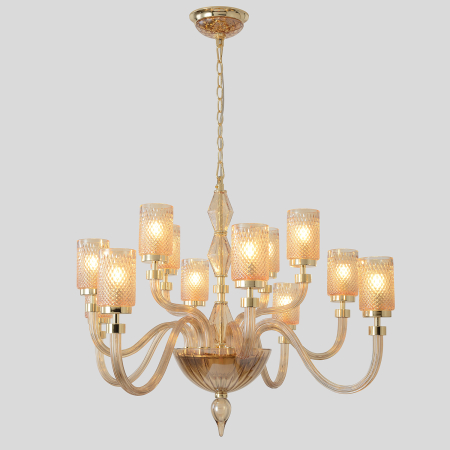 Crystal Lux Люстра Crystal Lux SILVESTRO SP12 AMBER