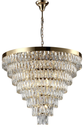 Каскадная люстра Crystal Lux ABIGAIL SP22 D820 GOLD/TRANSPARENT