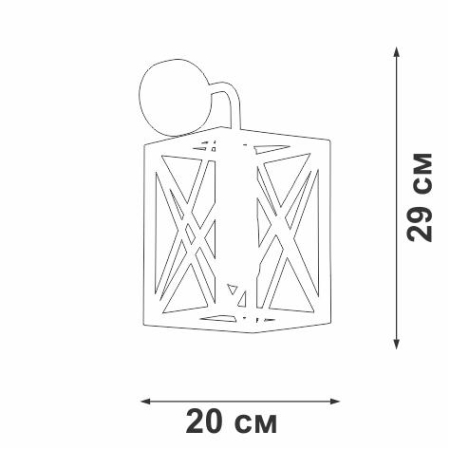 Светильник настенный 1хE27 макс. 60Вт Vitaluce V4197-7/1A