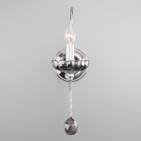 Бра Eurosvet 10107/1 хром/дымчатый хрусталь Strotskis