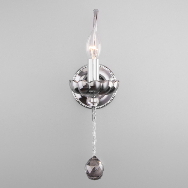 Бра Eurosvet 10107/1 хром/дымчатый хрусталь Strotskis