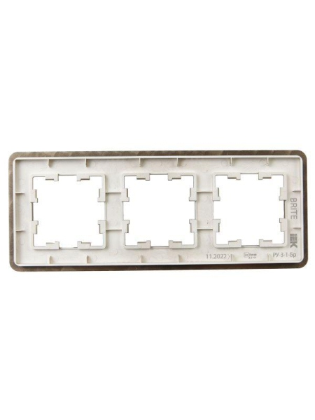 Рамка 3-м BRITE РУ-3-1-Бр метал. латунь RE IEK BR-M32-M-01-K49