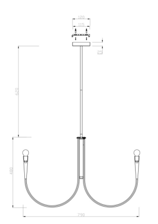 Люстра на штанге Freya FR5253PL-08N