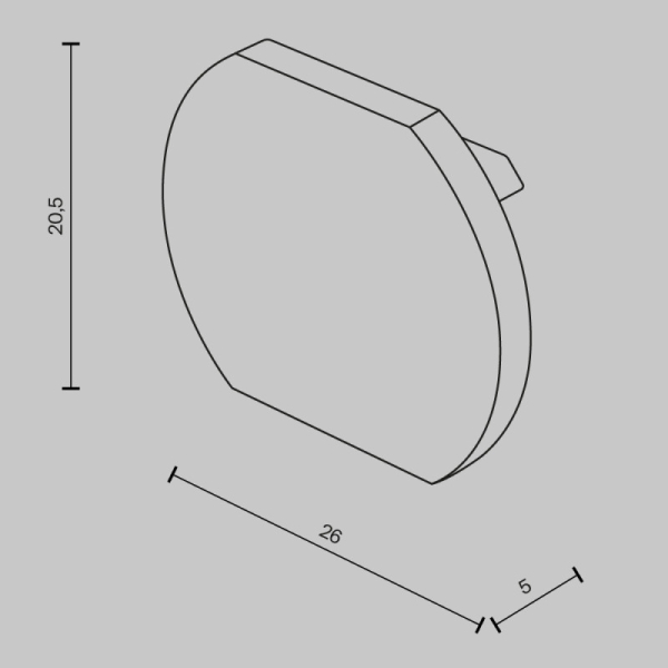 Заглушка Maytoni Technical TRA172EC-R-11B