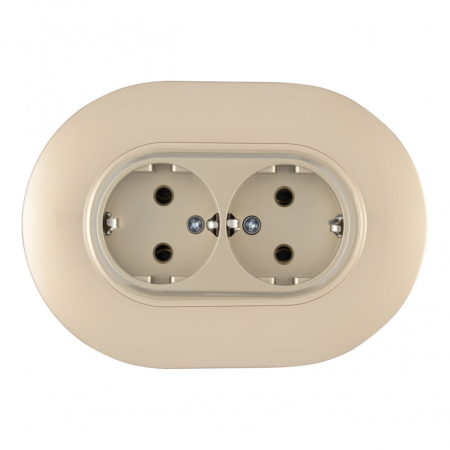 Розетка Arte Milano SET08-double-40-2 shampan