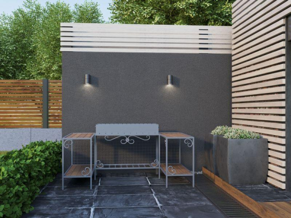 Светильник 5112 GU10 IP65 уличный настенный сер. IEK LT-UPU0-5112-GU10-1-K03