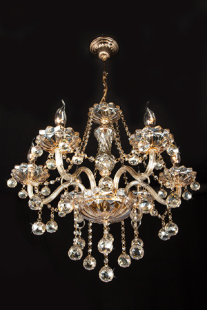 Подвесная люстра Eurosvet 10052/6 золото/тонированный хрусталь Strotskis