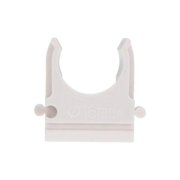 Крепеж-клипса для труб ø16мм, белая (100 шт/уп) REXANT