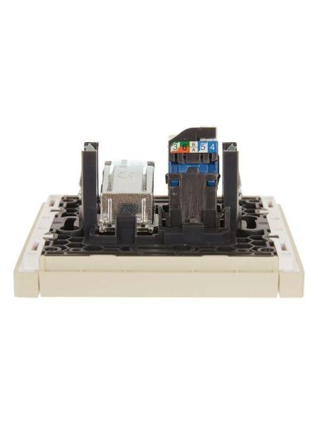 Розетка 2-м TV+RJ45 кат.6 FORTE&PIANO FP437 ваниль IEK FP-AK20-2-K10