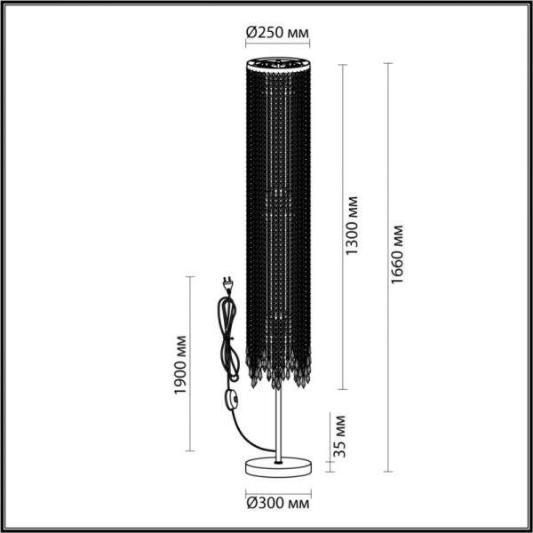 Торшер Odeon Light 5028/3F