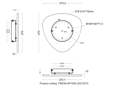 Crystal Lux Бра Crystal Lux FRESA AP10W LED D270 WHITE