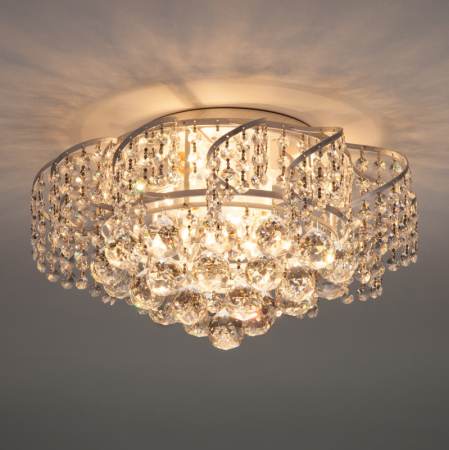 Накладная люстра Eurosvet 16017/6 белый с серебром Strotskis