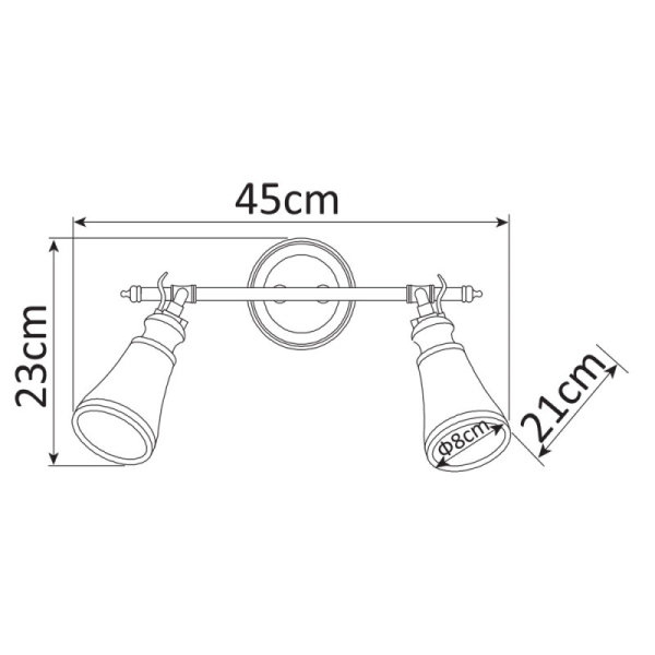 Спот ARTE Lamp A9231AP-2CC