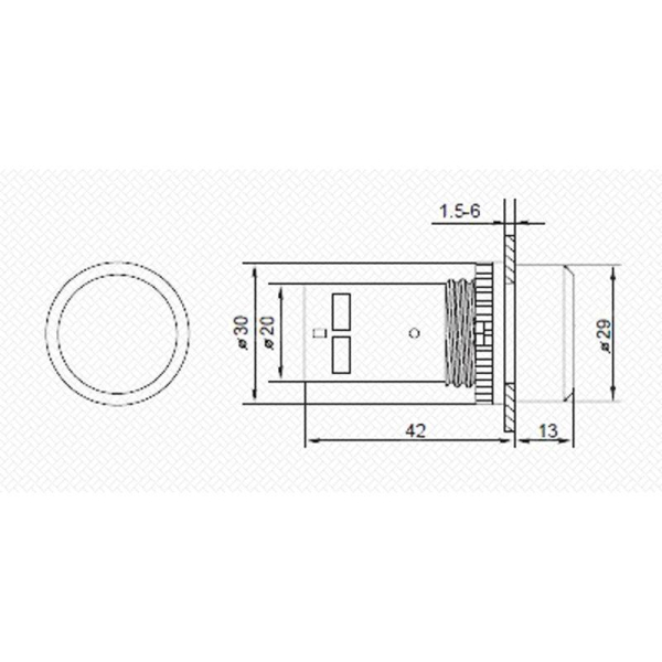 Кнопка EB22 возвратная красн. NO+NC 300В Rexant 36-5530