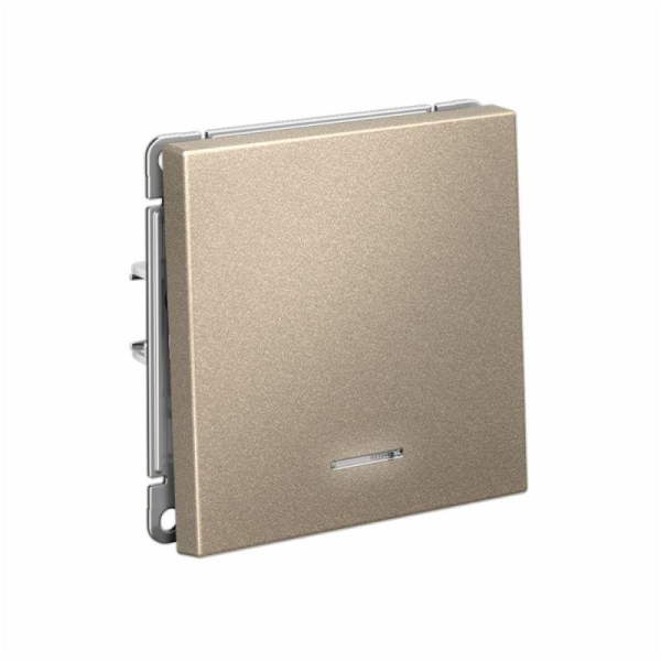 Выключатель 1-кл. ArtGallery 10AX с подсветкой быстрозажим. клем. механизм шампань SE GAL000513S