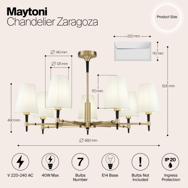 Люстра на штанге Maytoni H001CL-07BS