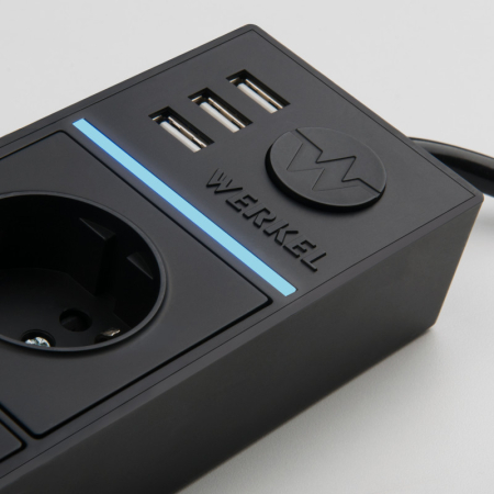 Розетка Werkel WL20-04-03 черный