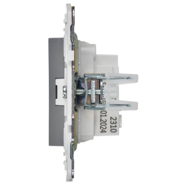 Розетка SKANDY 10А без заземл. защ. шторки SK-R01Gr сер. IEK SK-R13-10-K03