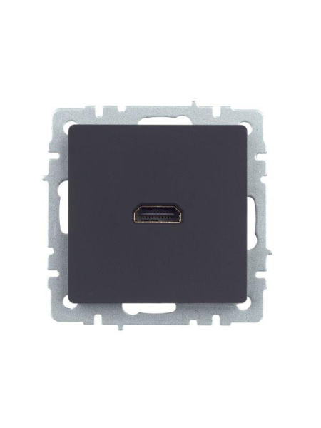 Розетка СП BRITE HDMI РHDMI-0-БрГ механизм графит IEK BR-H10-K53