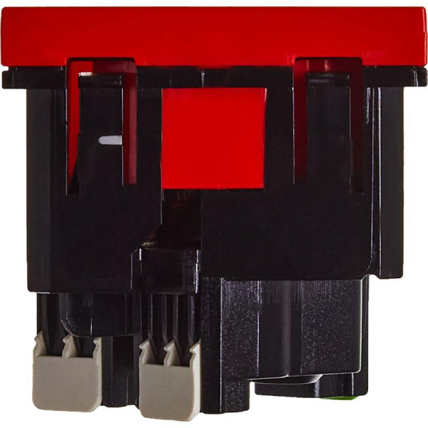 Розетка 2мод. 16А 250В 45град. с заземл. защ. шторки безвинт. зажимы красн. ИЭК Leg 4525059