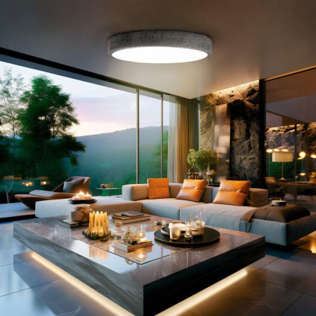 Светильник потолочный Sandstone, LUMI Line, 70Вт, 490x80 мм, серый REXANT