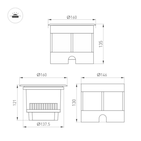 Тротуарный светильник Arlight 061193