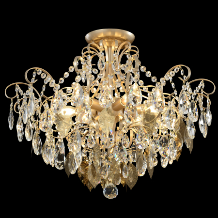Crystal Lux Светильник потолочный Crystal Lux ESMIRALDA PL6 GOLD