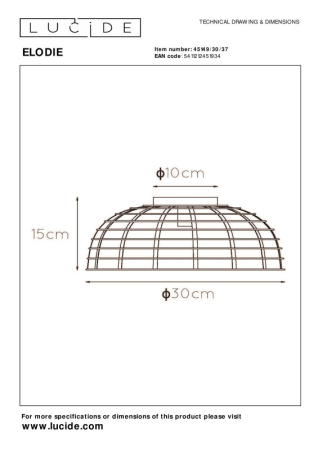 Накладной светильник LUCIDE 45149/30/37
