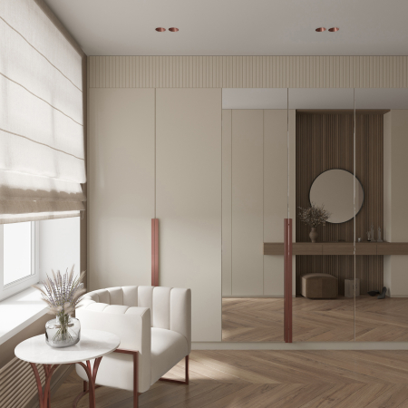 QUASAR 80 DUO COPPER Встраиваемый потолочный гипсовый светильник