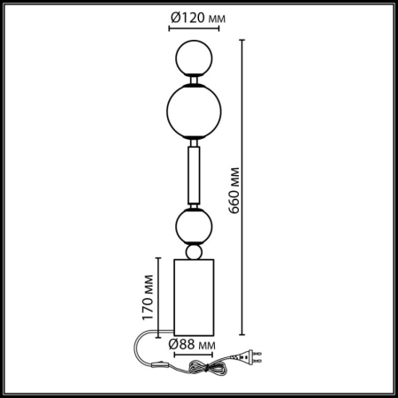 Настольная лампа Odeon Light 5457/4TL