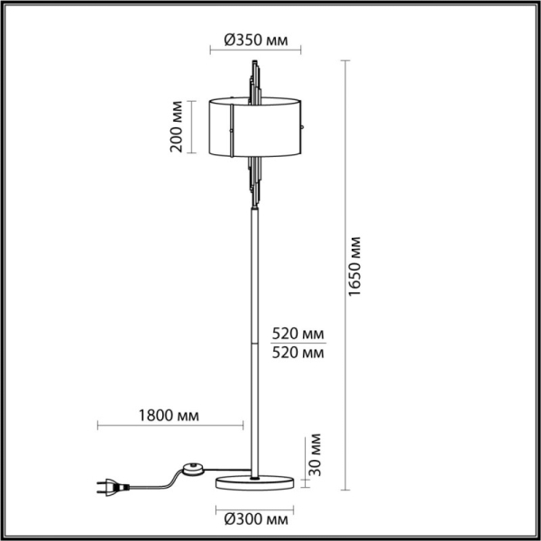 Торшер Odeon Light 5415/3F