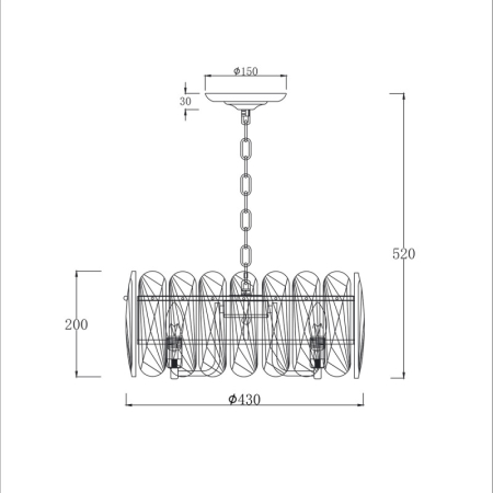 Подвесная люстра Escada 2114/6S Gold