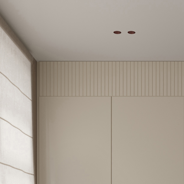 QUASAR 55 DUO COPPER Встраиваемый потолочный гипсовый светильник