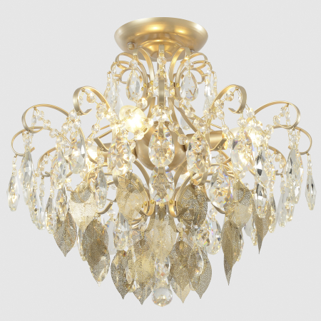 Crystal Lux Светильник потолочный Crystal Lux ESMIRALDA PL4 GOLD