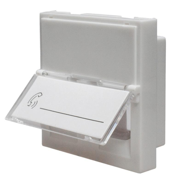 Панель лицевая 2 порта 45х45 Keystone шторки откидное маркиров. окно (DIY) SUPRLAN 10-0302-1