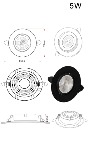 Встраиваемый светильник Zortes ZRS.57796.5