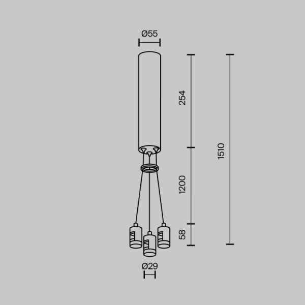 Подвесной комплект Maytoni Technical TRA154SW-BB-R-B