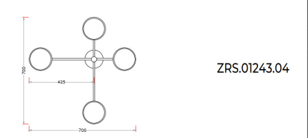 Люстра на штанге Zortes ZRS.01243.04