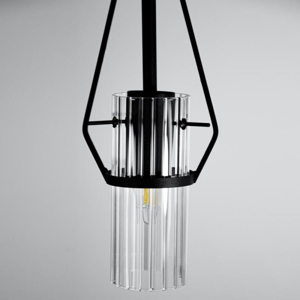 Светильник "Вираж" 211 (плафон 0016) НСБ 01-60-189 Е27 [ИМ] подвесной черн. Элетех 1005405276