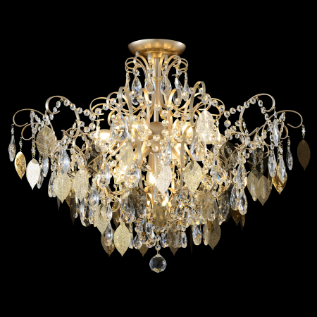 Crystal Lux Светильник потолочный Crystal Lux ESMIRALDA PL9 GOLD