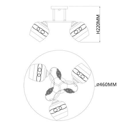 Накладная люстра Escada 1110/3PL