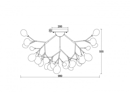 Накладная люстра Freya FR5049CL-36W1