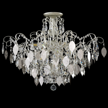 Crystal Lux Светильник потолочный Crystal Lux ESMIRALDA PL9 SILVER