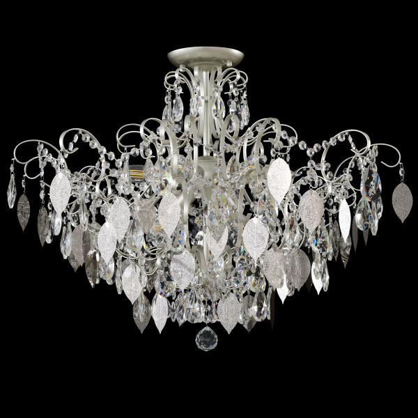 Crystal Lux Светильник потолочный Crystal Lux ESMIRALDA PL9 SILVER